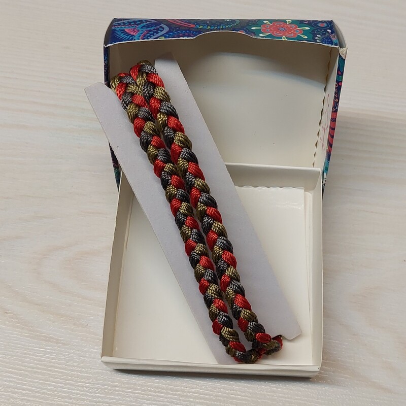 دستبند بافت ابریشمی ست برای کادو ولنتاین 