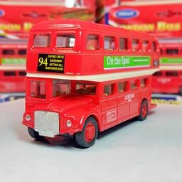 ماکت اتوبوس لندن فلزی سنگین برند ویلی  WELLY تک جعبه موجود به رنگ قرمز 