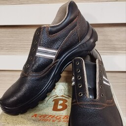 کفش چرم کاری جلو آهنی ایمنی، بدون تعریق، آستار داخلی ضخیم و نرم، مردانه، سایز 45