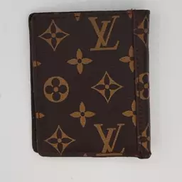 کیف پول و جا کارتی مردانه و زنانه طرح  louis vuitton قهوه ای