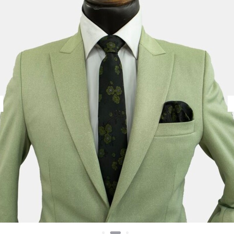 کت و شلوار مردانه سبز روشن سوپر کش