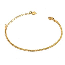 دستبند زنانه خاویاری طلایی سایز 2