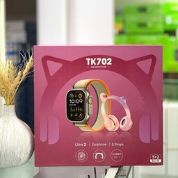 ساعت هوشمند tk702همراه هدفون دخترانه وارداتی