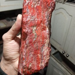 سنگ جاسپر قرمز زیبا وزن سنگ 1کیلو 500 گرم