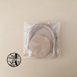 تگ خام کرافت دستساز  دایره ای  دالبری  گیفت تگ ( بسته 12 عددی) هایپرآذین 