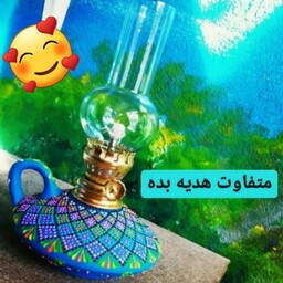 چراغ جادو سفالی گردسوز نقطه کوبی شده موجود در همه رنگ ها