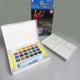 آبرنگ ساکورا 24 رنگ قرصی مدل koi