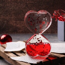 ساعت شنی روغنی قلب قرمز ولنتاین کادویی(پس کرایه) هدیه روز عشق