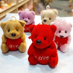 عروسک خرس  مخملی  ولنتاین در پنج رنگ قرمز ، صورتی ، کرم ، قهوه ای ، بنفش مناسب کادو ولنتاین و باکس های هدیه