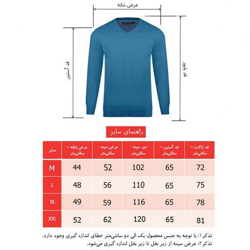 پلیور بافت مردانه مدل یقه هفت رنگ سبزآبی کد 6131