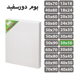 بسته 2 عددی بوم نقاشی دور سفید سایز 30 در 50 سانتی متر پارس بوم