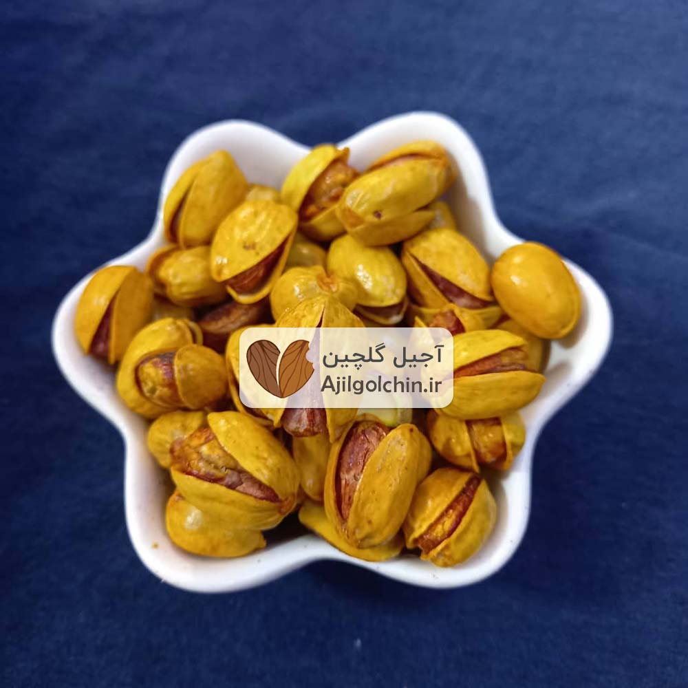 پسته کله قوچی بوداده زعفرانی