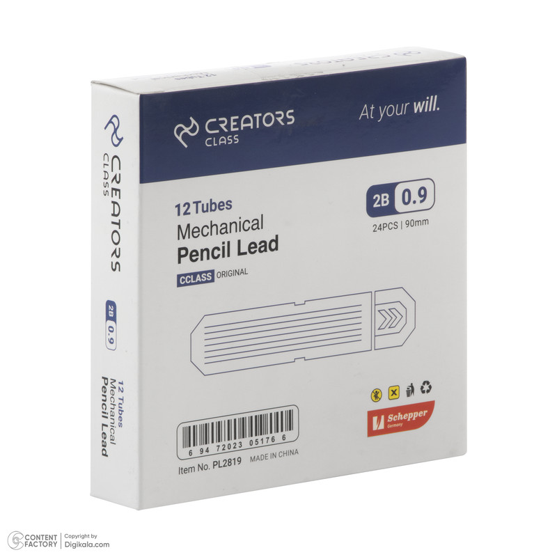 نوک مداد نوکی 0.9 میلی متری کریتورز کلاس مدل PL2819 بسته 12 عددی SCZ