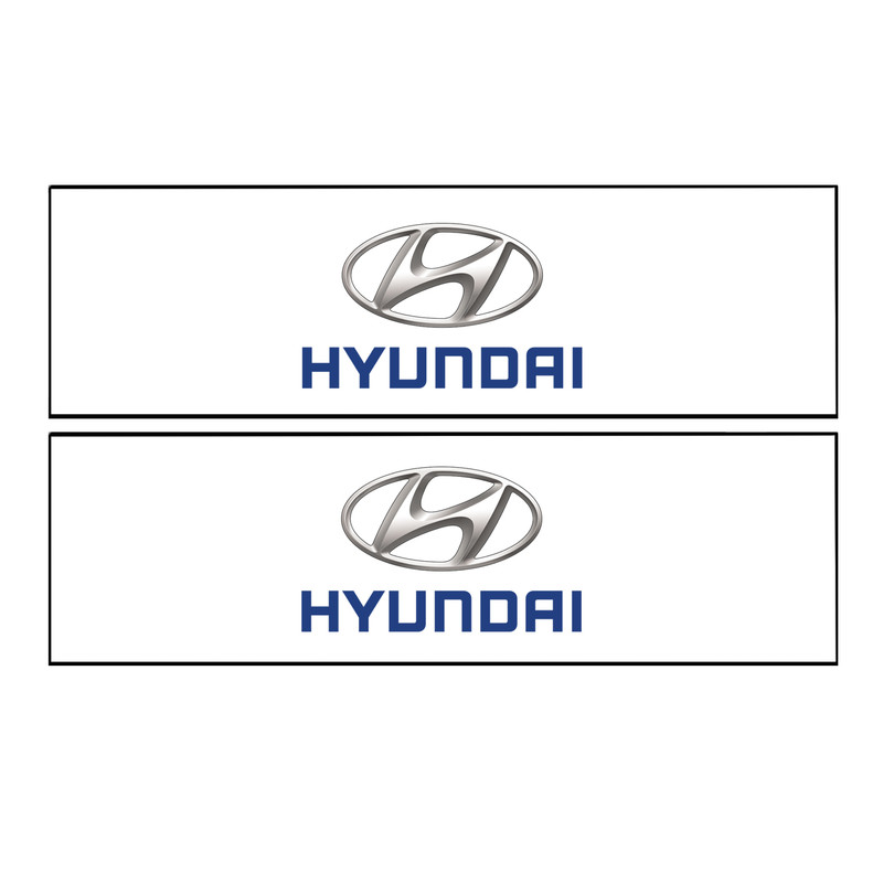 برچسب پا رکابی خودرو طرح HYUNDAI مدل TIG026 بسته 2 عددی اکسان استیکر
