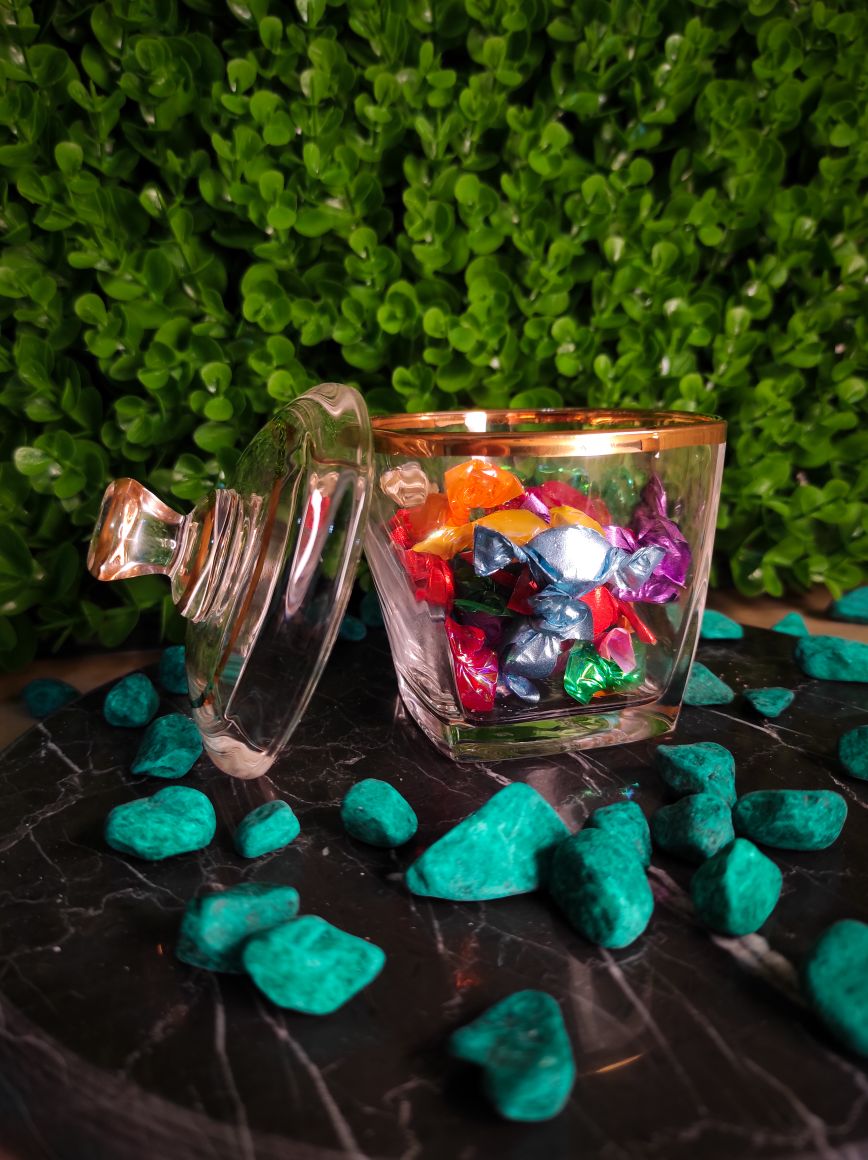 قندان استرلینگ لب طلا  