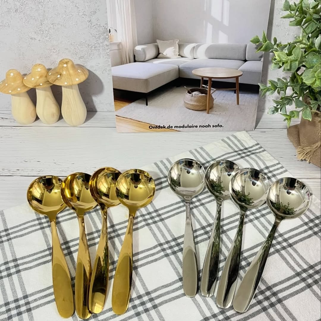 ملاقه خورشت نقره ای یونیک  