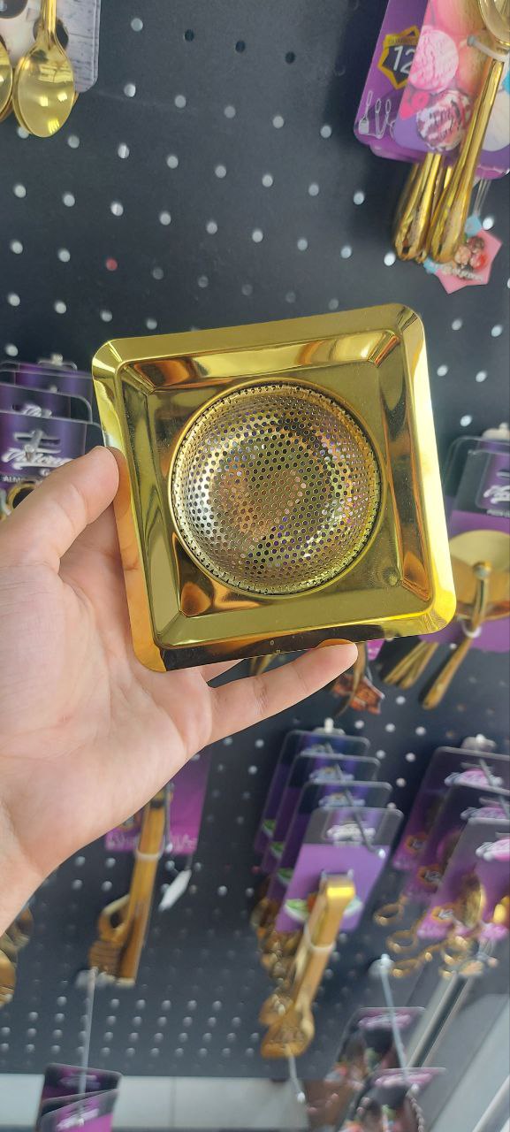 صافی سینک مربع طلایی  