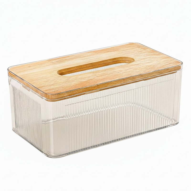 جای دستمال کاغذی لیمون مدل رویه چوبی کد HS2372