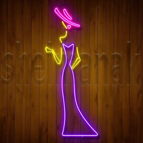 تابلو نئون طرح لباس مجلسی کد 5159 NE