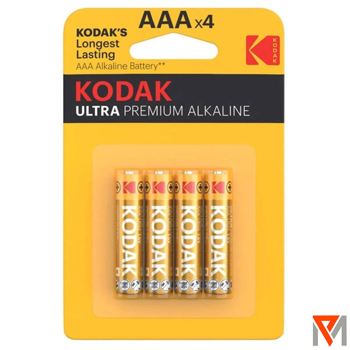 باتری نیم قلمی آلکالاین کداک مدل Kodak Ultra Premium Alkaline پک 4 عددی