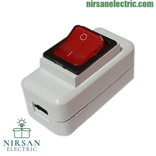 کلید بین راهی چراغدار نور الکتریک 16 آمپر 250 ولت