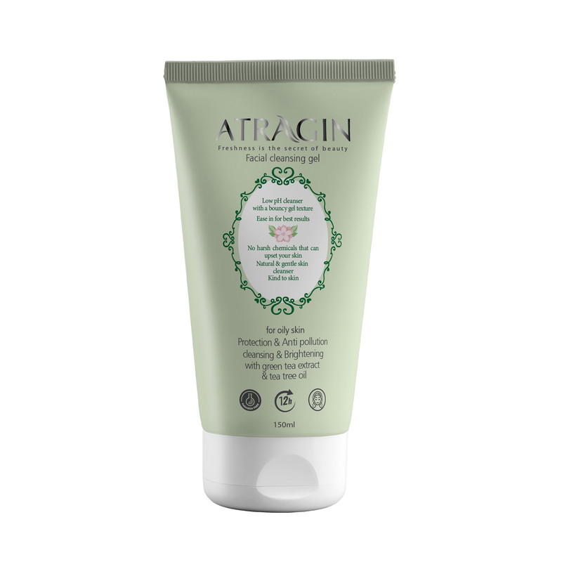 ژل شستوشوی صورت عطرآگین مدل عصاره چای سبز و روغن درخت چای مناسب برای پوست چرب حجم 150 میلیلیتر