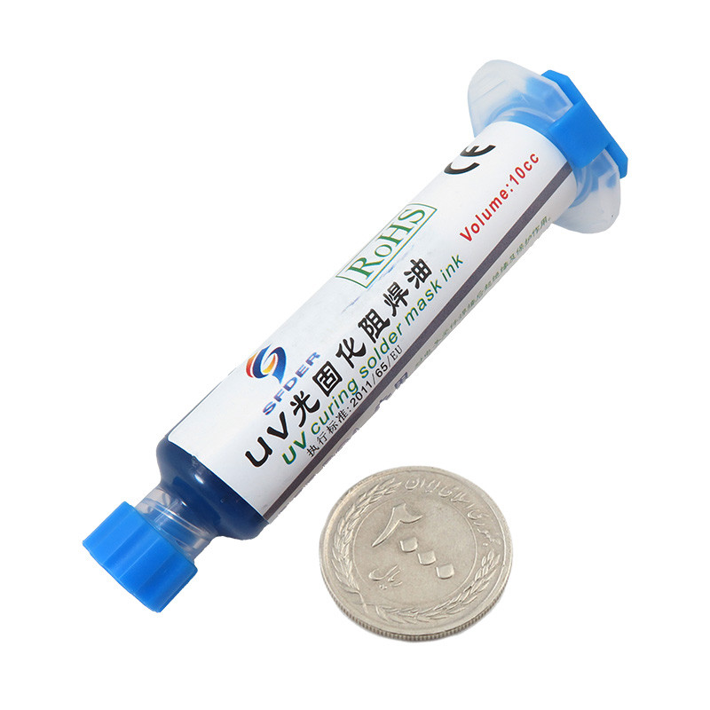 رنگ محافظ مدار چاپی مدل UV mask bl حجم 10 میلی لیتر