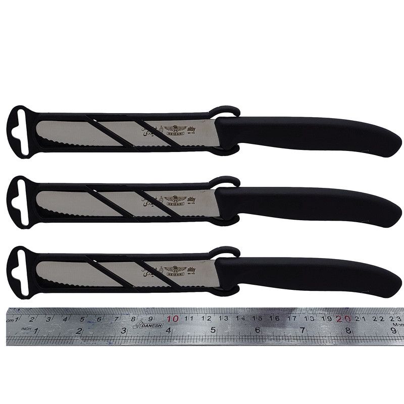 چاقو آنلاین چاقو آشپزخانه حیدری مدل اره ای مجموعه 3 عددی