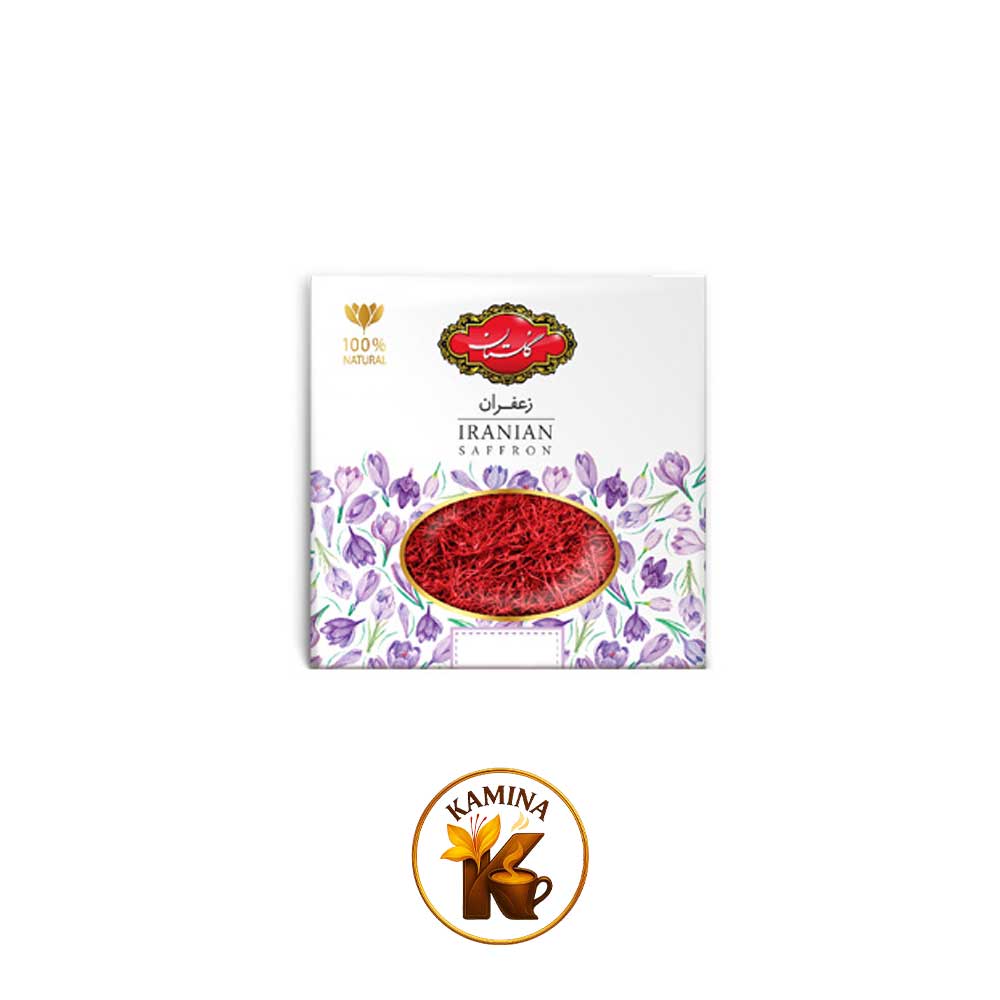 زعفران کاور نیم مثقال طرح گل گلستان