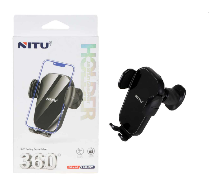 هولدر گوشی موبایل دریچه کولری Nitu مدل NH67 - مشکی