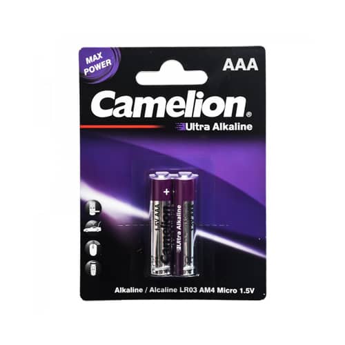 باتری نیم قلمی کملیون مدل Ultra Alkaline LR03