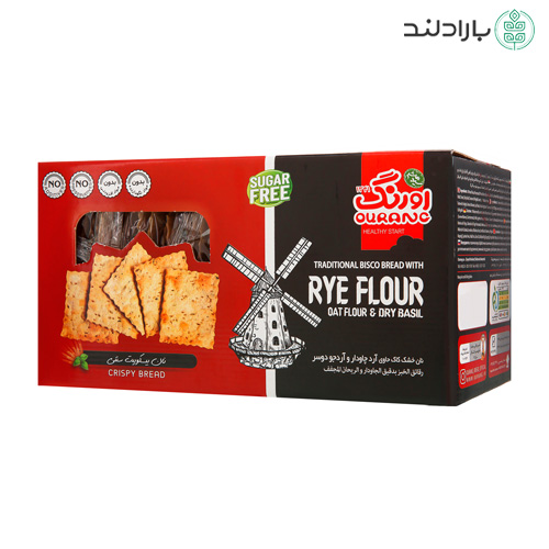 بیسکویت نان کاک حاوی آرد چاودار و آرد جو دوسر اورنگ