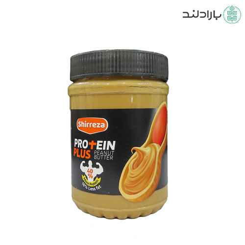 کره بادام زمینی با پودر پروتئین شیررضا 400 گرم