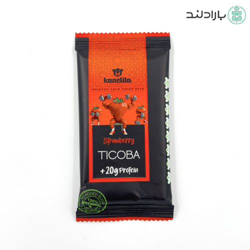 پروتئین بار تیکوبا توت فرنگی - 20 گرم پروتئین