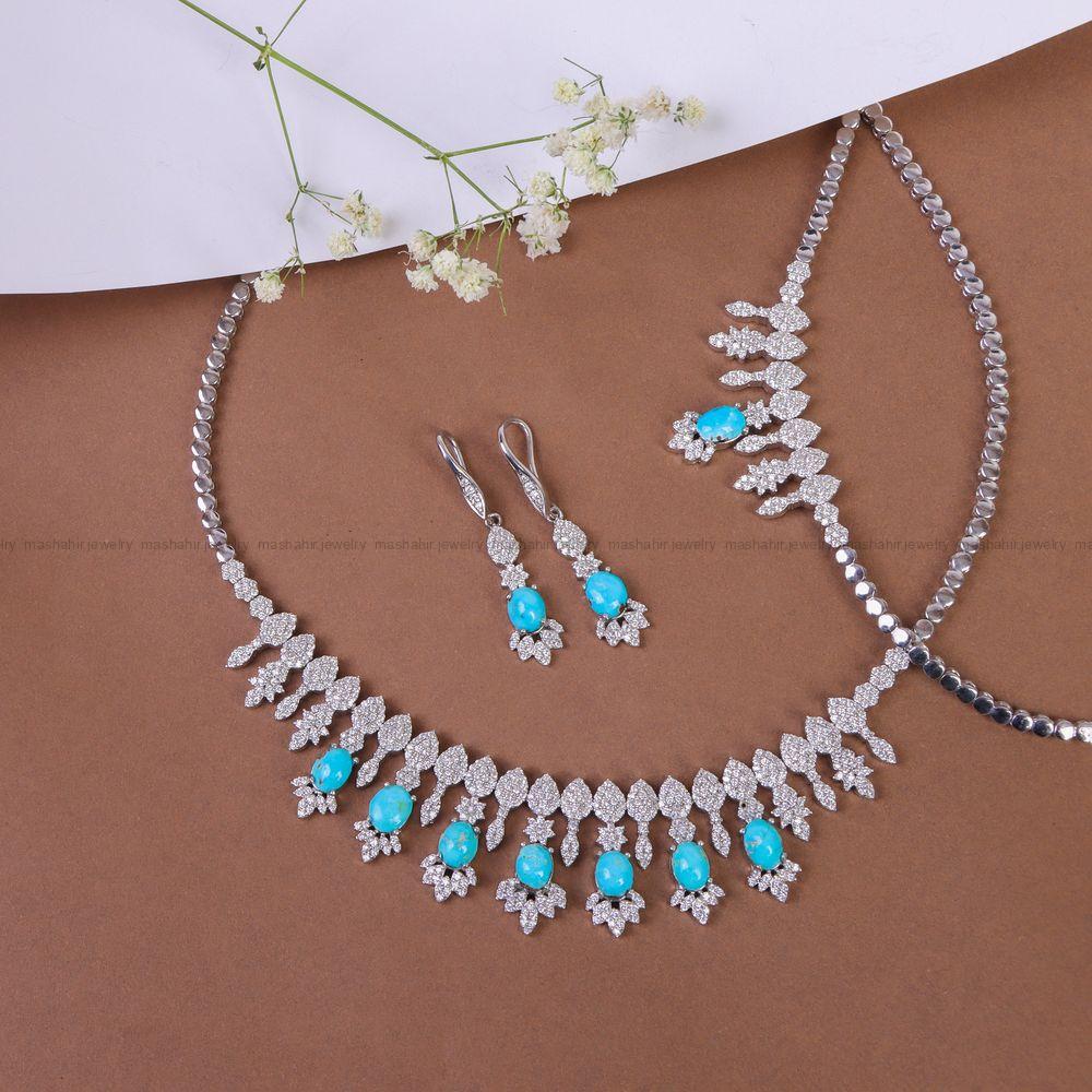 سرویس فیروزه کلکسیونی زنانه کد 10459