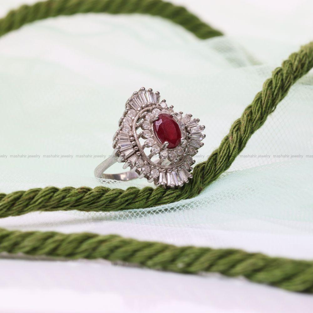 انگشتر یاقوت سرخ زنانه کد 7746