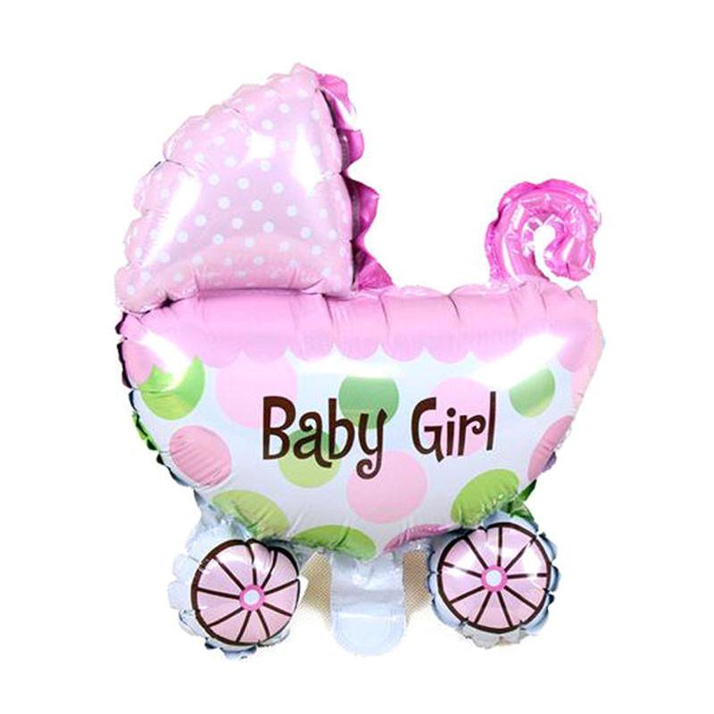 بادکنک فویلی کالسکه بیبی دختر