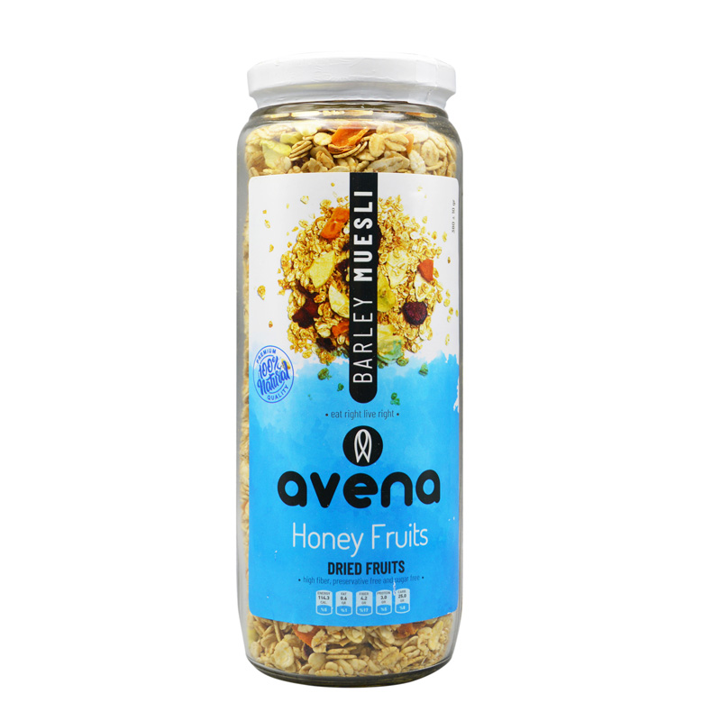 موسلی شیشه ای اونا طعم میوه های خشک 380 گرمی