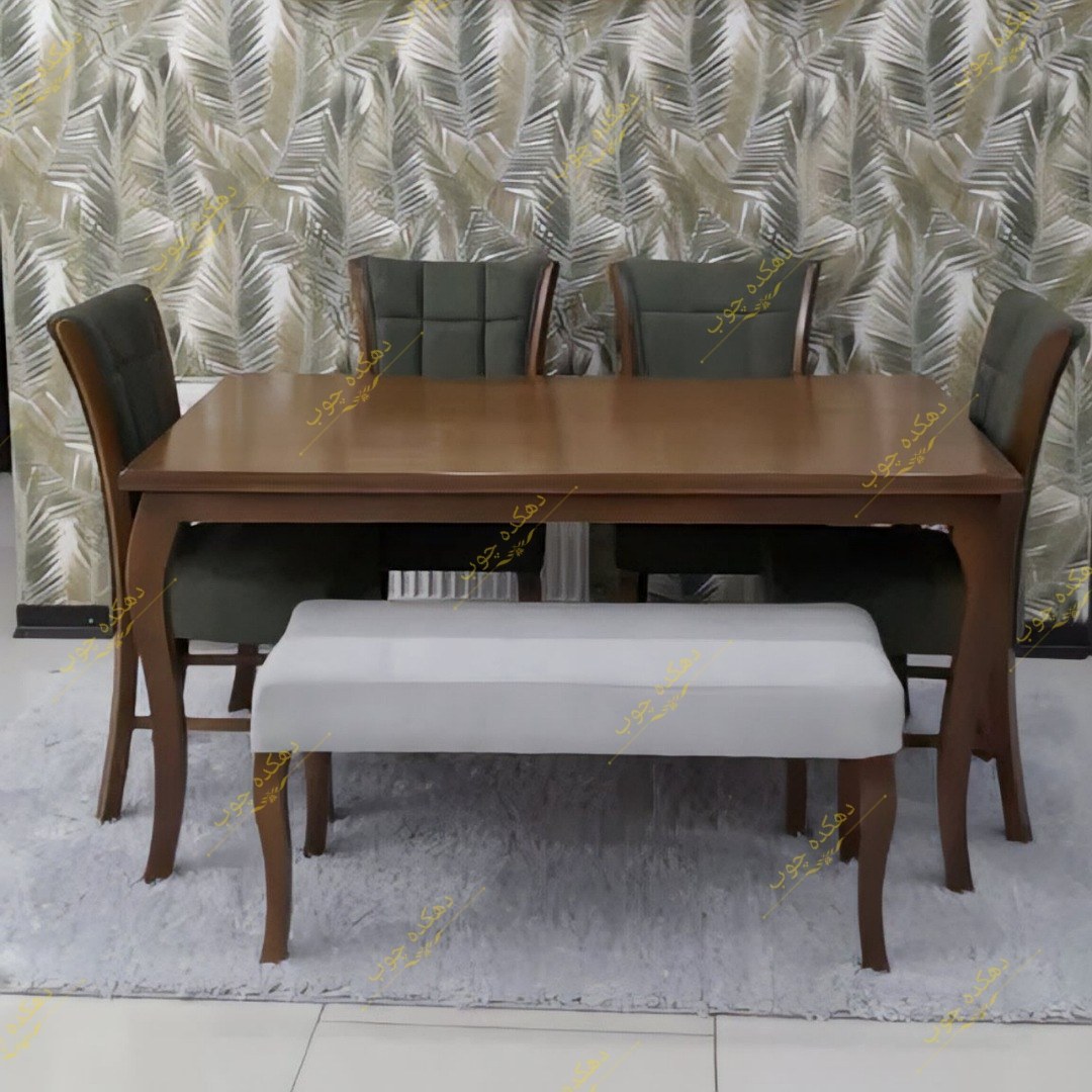 میز ناهار خوری مدل سون نیمکت دار