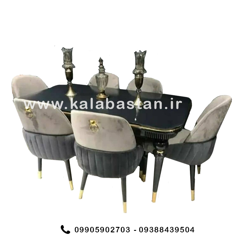 میز ناهارخوری 6نفره دو تیکه لاک پشتی پسکرایه 