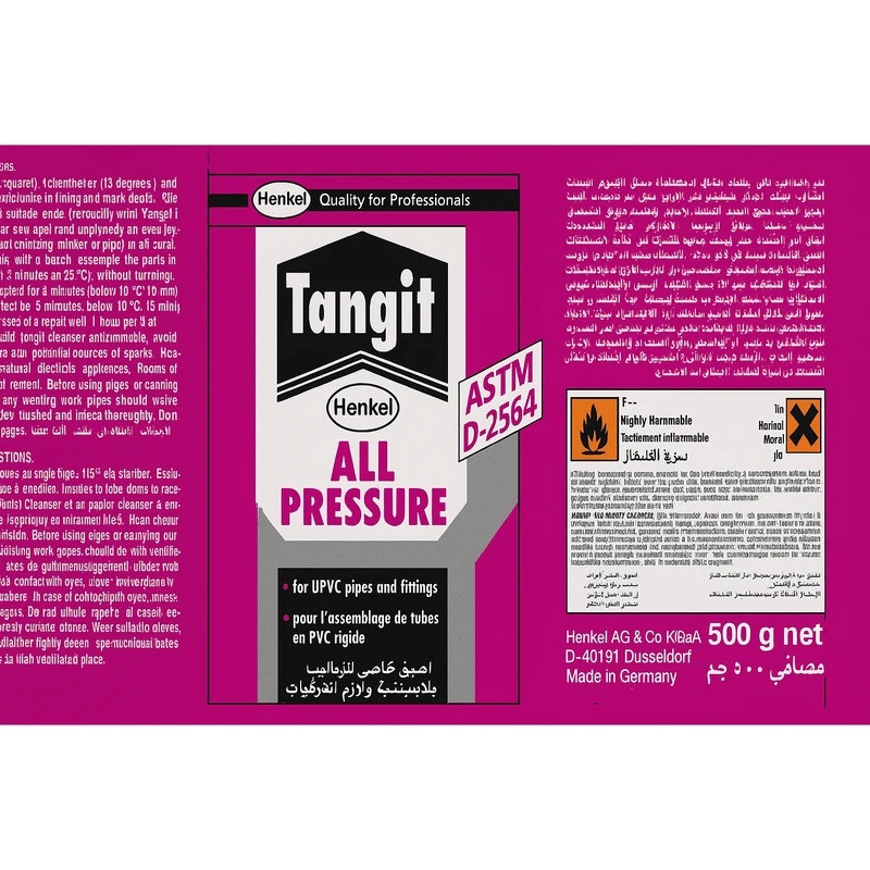 چسب پی وی سی هنکل مدل تانگیت کد ALL PRUSSUREوزن500 گرم بسته 6عددی ACT