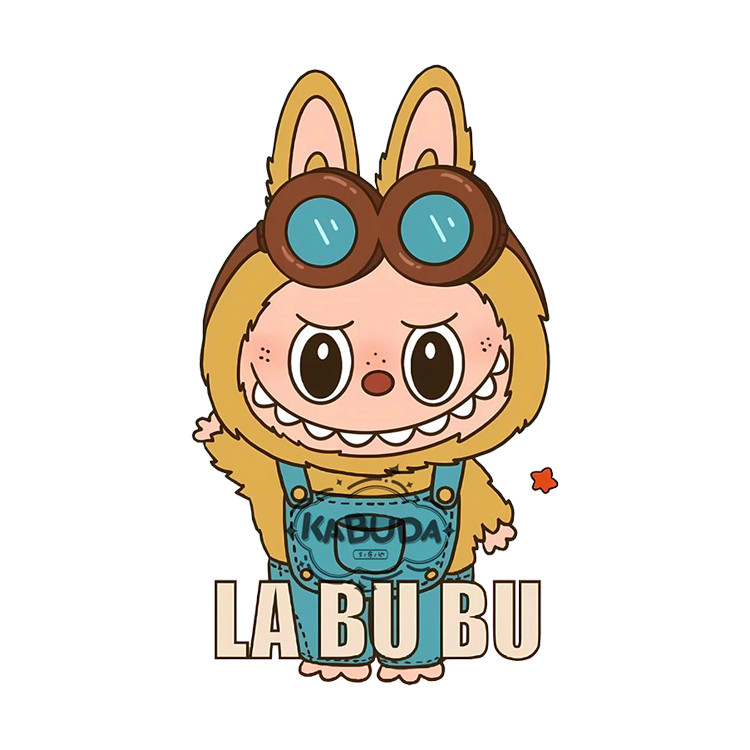استیکر پارچه و لباس پاد آفرین مدل لبوبو بامزه کد 652