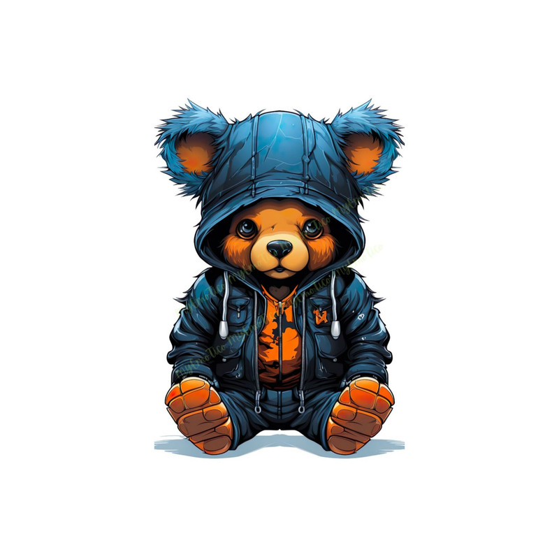 استیکر پارچه و لباس پاد آفرین مدل خرس کوچولو کد 597