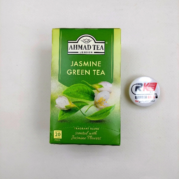 دمنوش چای سبز احمد با طعم گل یاسمین کیسه ای 20عددی