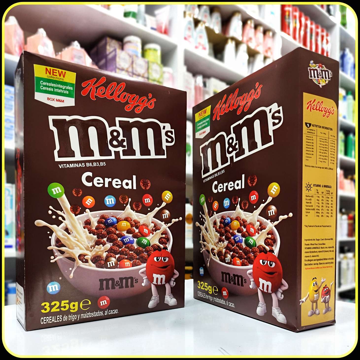 غلات صبحانه کلگز M&M's شکلاتی 325 گرمی – کورن فلکس ام اند امز با قطعات رنگارنگ شکلاتی