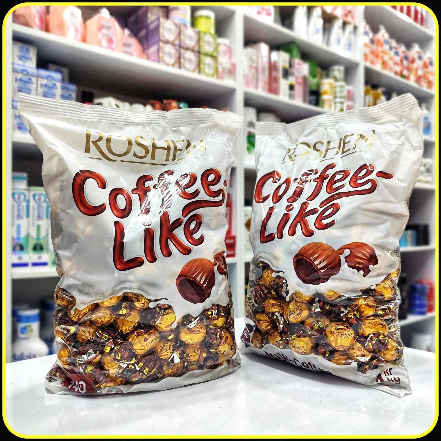 شکلات قهوه لایک روشن 1 کیلویی - آبنبات کاراملی با طعم قهوه اصل Roshen Coffee Like