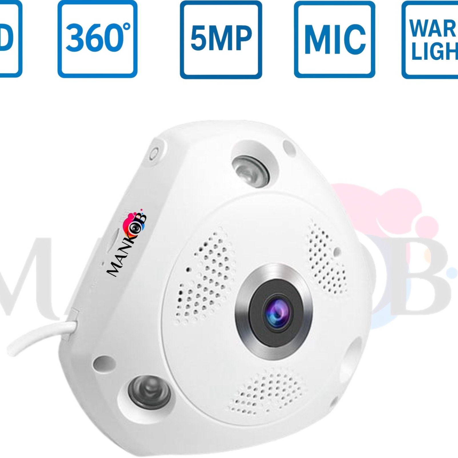 دوربین مدار بسته چشم ماهی 5 مگاپیکسل با دید در شب