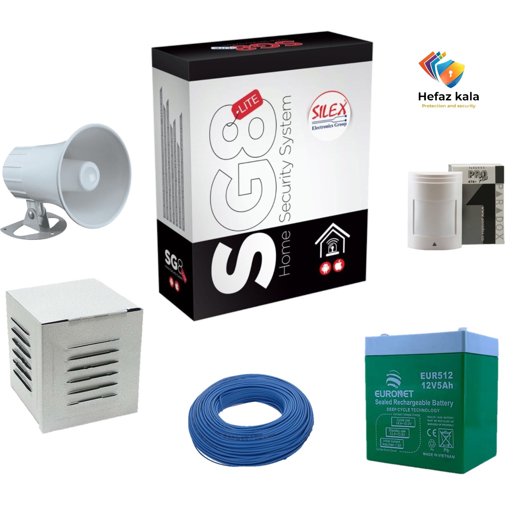 دزدگیر اماکن سیم کارتی سایلکس(پک کامل)