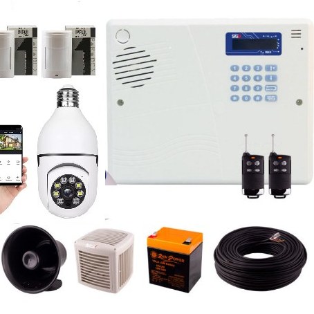 پکیج دزدگیر اماکن سایلکس مدلSG8 تلفن کننده سیم کارتی سایلکس SILEX -SG8 دوربین لامپی