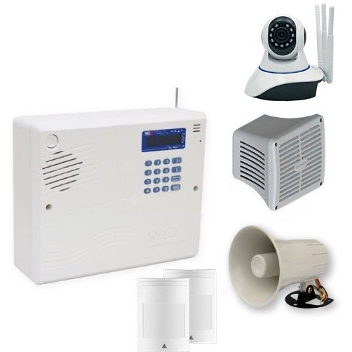 پکیج دزدگیر سایلکس SG8 سیمکارتی با 2 چشمی و دوربین بیبی کم